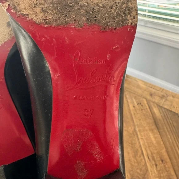 Christian Louboutin Black Over the Knee Boots - Picture 4 of 5